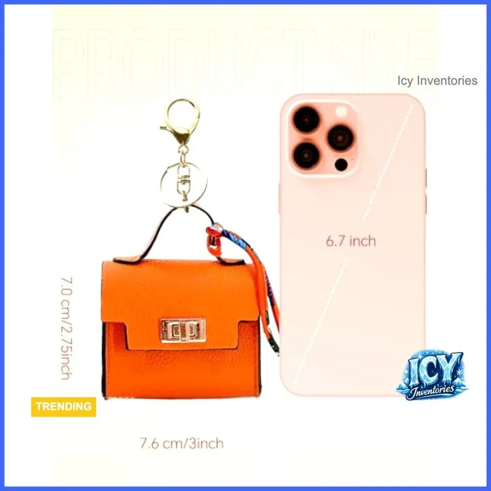 PU Leather Mini Backpack Keychain Lipstick Bag Card Holder Organizer